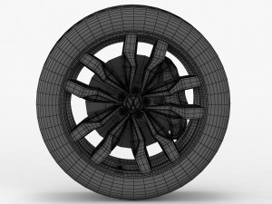 volkswagen touareg 2019 wheel 3D Model