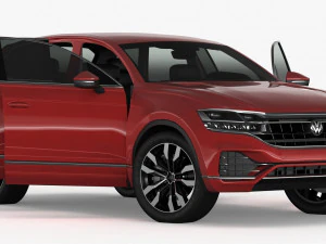 폭스바겐 투아렉 2019 레드 3D 모델
