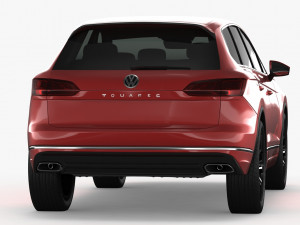 volksvagen touareg 2019 red 3D Model