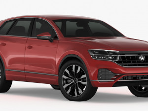 volksvagen touareg 2019 red 3D Model