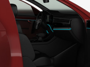 volksvagen touareg 2019 red 3D Model