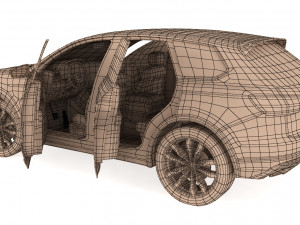 volksvagen touareg 2019 red 3D Model