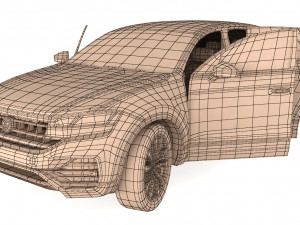 volksvagen touareg 2019 red 3D Model