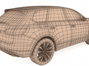volksvagen touareg 2019 red 3D Model