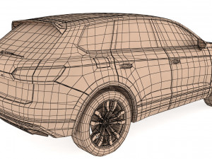 volksvagen touareg 2019 red 3D Model