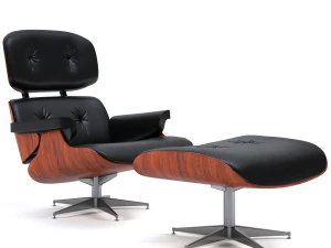 임스 라운지 의자 로우 폴리 3D 모델