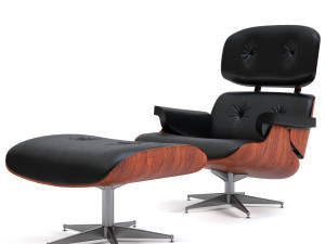 eames lounge chair low-poly Modelo 3D