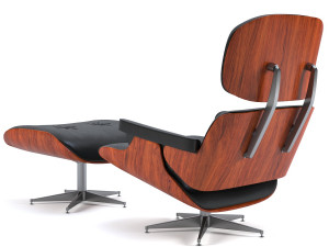 eames lounge chair low-poly Modelo 3D
