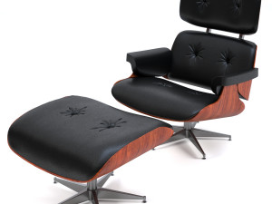 eames lounge chair low-poly Modelo 3D