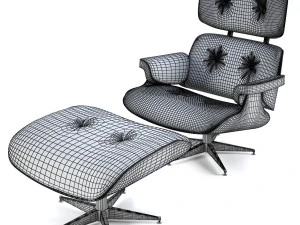 eames lounge chair low-poly 3D Model