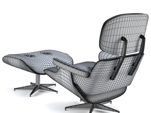 eames lounge chair low-poly Modelo 3D