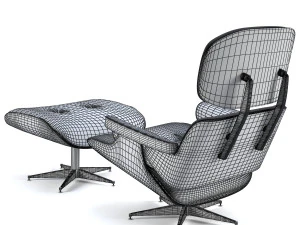eames lounge chair low-poly 3D Model