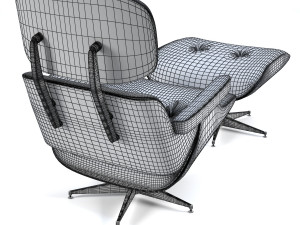 eames lounge chair low-poly Modelo 3D