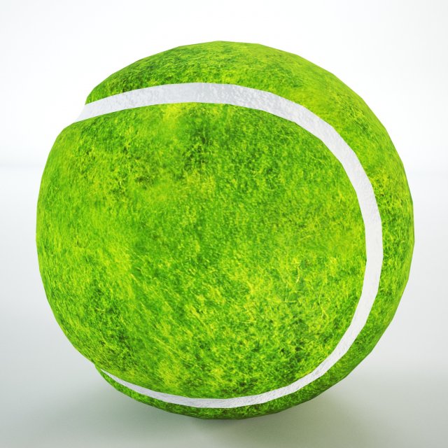 tennis ball low-poly 3D Модель .c4d .max .obj .3ds .fbx .stl .blend 