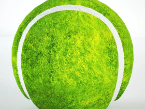 tennis ball low-poly 3D Model