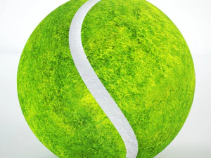 tennis ball low-poly 3D Model