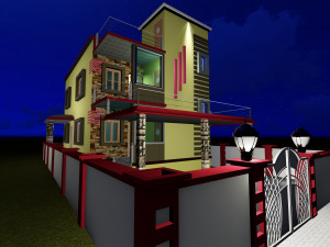 building model 3D मॉडल