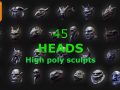 45 HEADS high poly sculpts 3D मॉडल