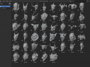 45 HEADS high poly sculpts 3D Модель