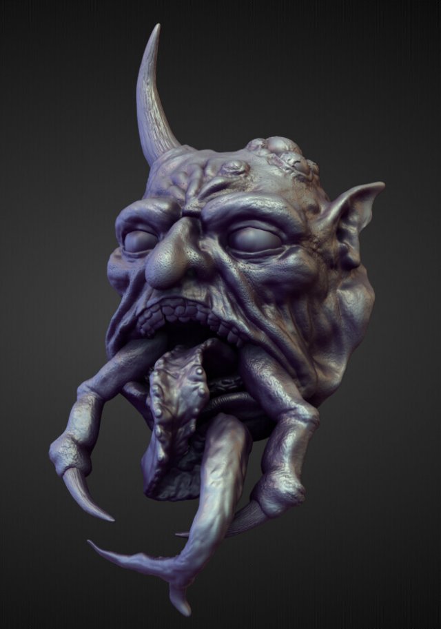 Demon 1 High Poly Sculpt 3D model