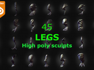 45 LEGS high poly sculpts Modelo 3D