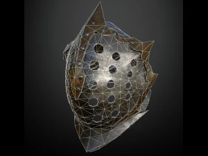 15 HELMETS Low poly and high poly 3D Model