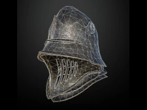 15 HELMETS Low poly and high poly 3D Model
