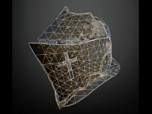 15 HELMETS Low poly and high poly 3D Model