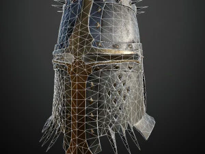 15 HELMETS Low poly and high poly 3D Model