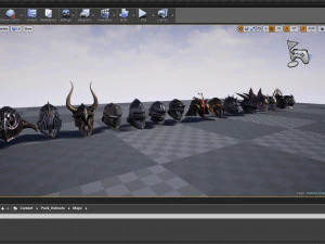 15 HELMETS Low poly and high poly 3D Model