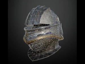 15 HELMETS Low poly and high poly 3D Model