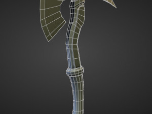 15 AXES Low poly and high poly 3D मॉडल
