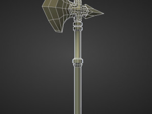 15 AXES Low poly and high poly 3D मॉडल