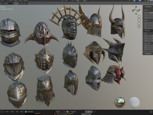 15 HELMETS Game Ready 3D Модель