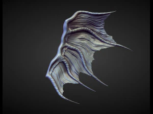 45 WINGS AND FINS high poly sculpts 3D Model