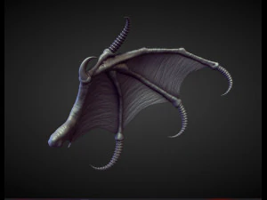 45 WINGS AND FINS high poly sculpts 3D Model