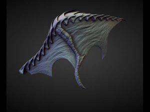 45 WINGS AND FINS high poly sculpts 3D Model