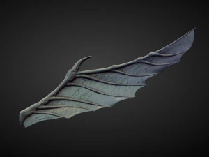 45 WINGS AND FINS high poly sculpts 3D Model