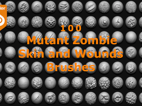 100 Mutant Zombi Derisi ve Yara Fır&ccedil;ası 3D Model