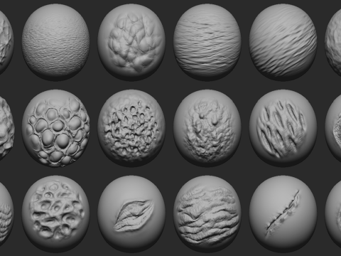 100 Mutant Zombie Skin and Wounds Brushes Modelo 3D