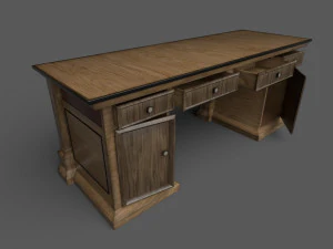 古いオフィステーブル 3Dモデル