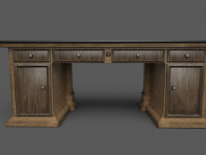 old office table 3D Modell