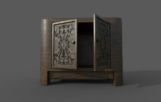 old nightstand 3Dモデル .c4d .max .obj .3ds .fbx .stl .blend 
