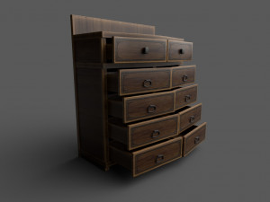 old chest of drawers Modelo 3D
