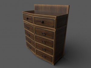 old chest of drawers Modèle 3D