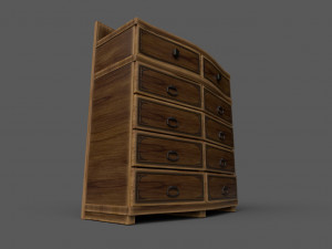 old chest of drawers Modèle 3D