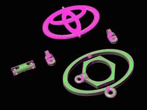 toyota trinket jewellery 3D Model