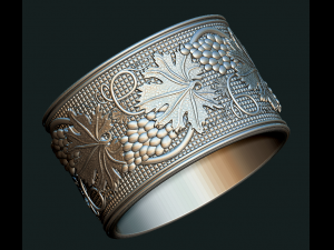 wedding ring with grapes 3D 모델