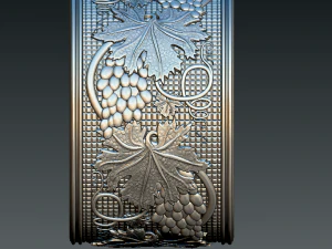 带葡萄的结婚戒指 3D 模型