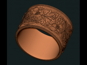 wedding ring with grapes 3Dモデル